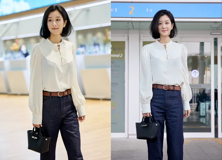 徐睿知搭配黑色Le Roseau手提包。品牌提供