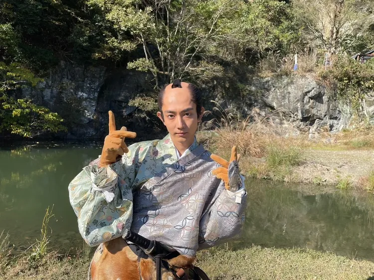 駒木根葵汰在《新．暴坊將軍》換上武士月代頭。翻攝駒木根葵汰IG