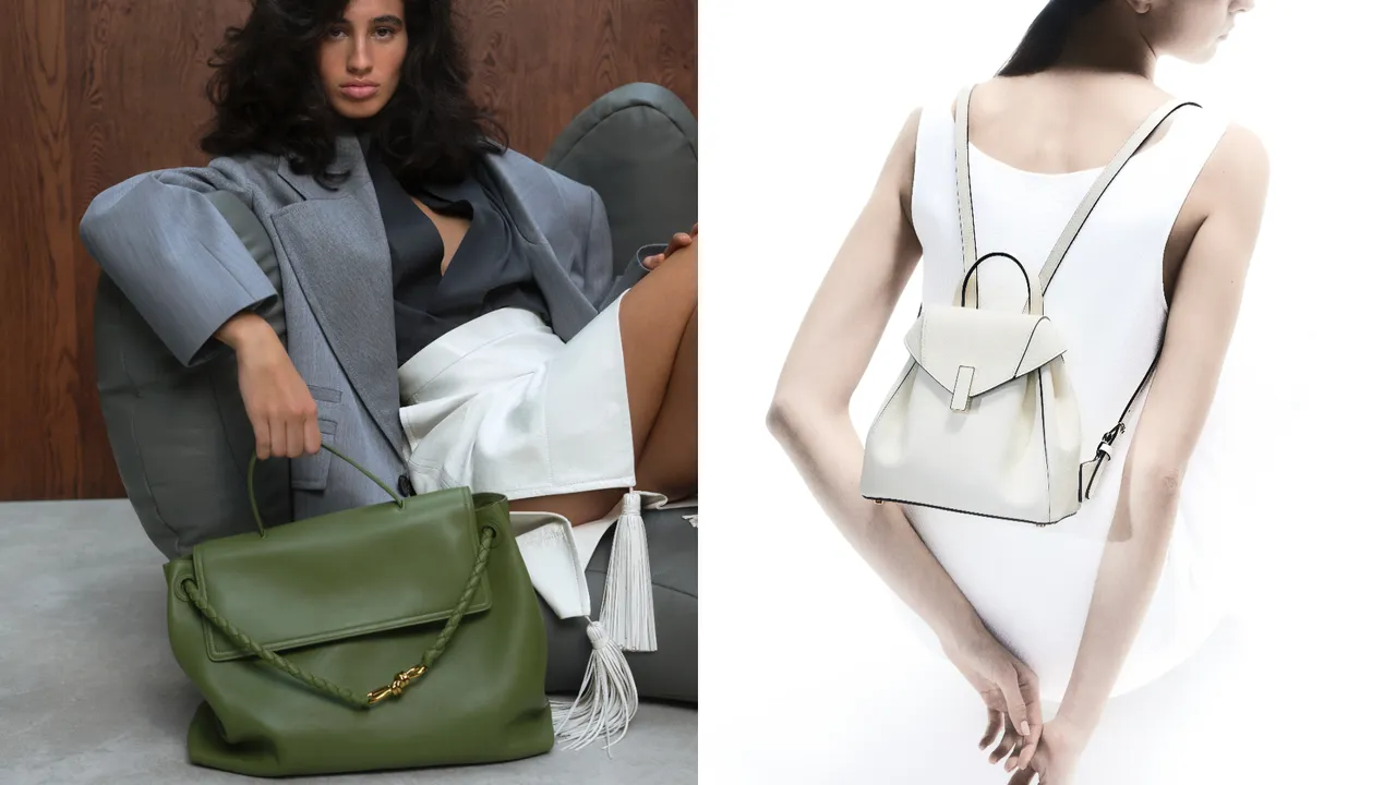 Bottega Veneta(左圖)和Valextra(右圖)兩大義大利品牌,都推出了寫意自在的春夏新包。品牌提供