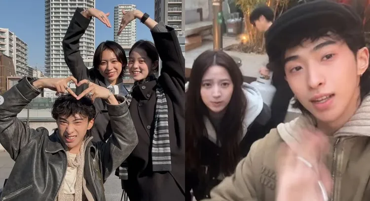 小哈利在東京分別和歐陽娜娜與歐陽娣娣碰面。翻攝小哈利IG