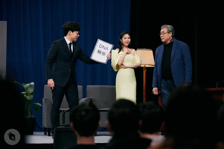 賀瓏、楊烈、Albee演出迷因幹片。薩泰爾提供