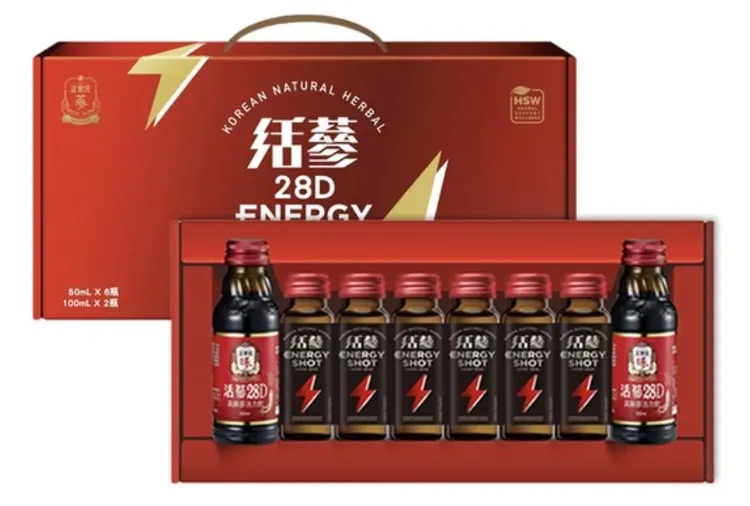 「活蔘28D ENERGY BOX」內含「活蔘28D」以及「活蔘28D ENERGY SHOT」好能量價650元。業者提供