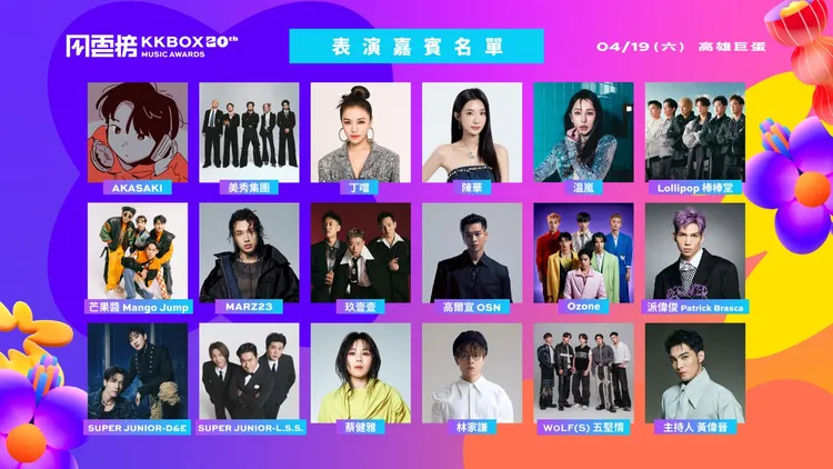 KKBOX風雲榜揭曉超大咖卡司。KKBOX提供