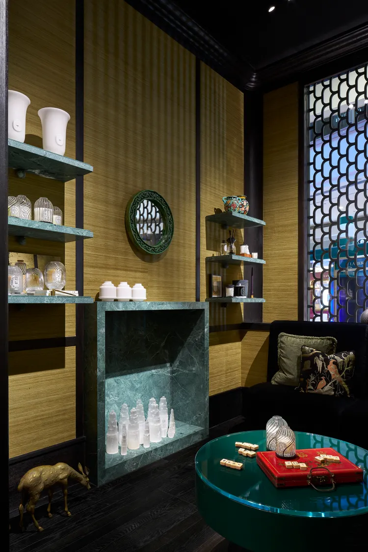 以花蓮大理石打造的裝飾壁爐。品牌提供