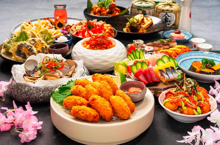 福容桃園機捷A8店田園西餐廳2月至5月推出「2025和風春の祭」。業者提供