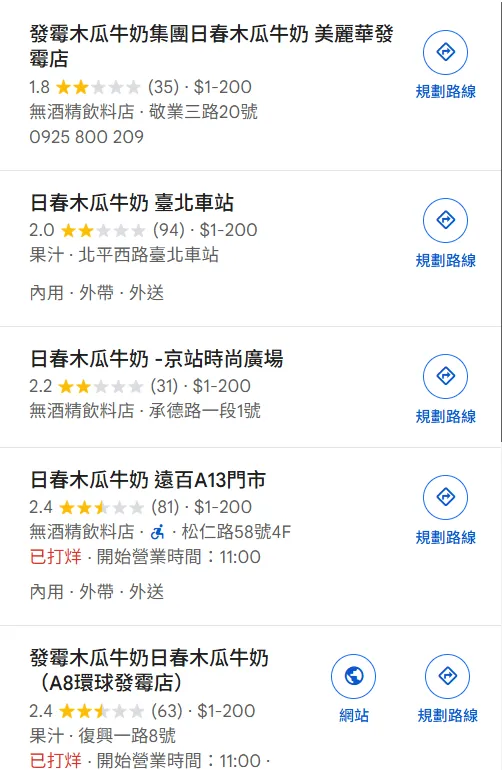 遭網友惡搞改店名。翻攝Google