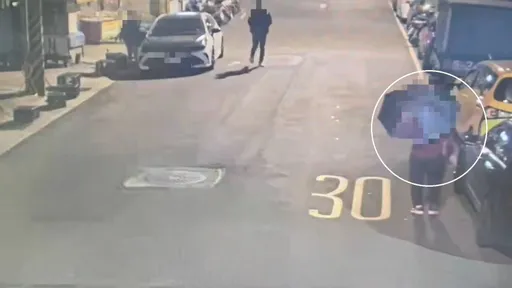 沒下雨卻撐傘!這男的太詭異 沿路開車門想偷竊遭活逮