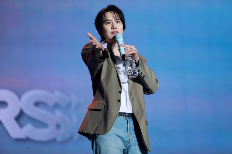 圭賢說得一口流利中文，祝壽星阿璞「萬壽無疆、長命百歲」。D-SHOW提供