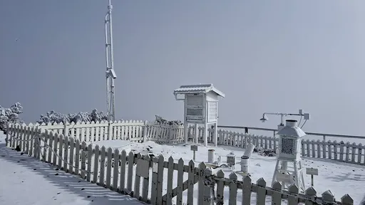 玉山北峰積雪超過1公分　超美銀白世界曝