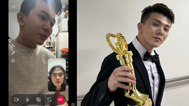 孫生遭反骨男孩解約後身心狀況不佳，DK視訊關心。左翻攝《@mystery_case_life》Threads、右翻攝《@soon6669》IG