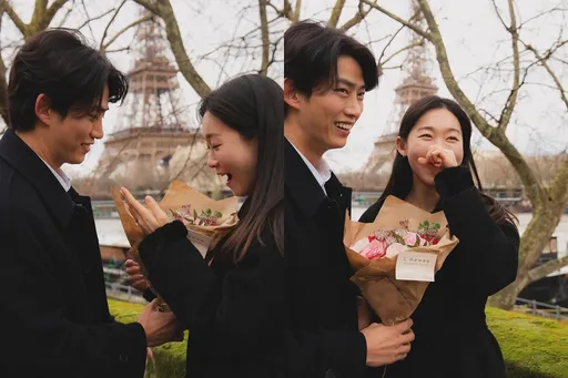 玉澤演巴黎下跪求婚照瘋傳　女友正面全曝光經紀公司發聲