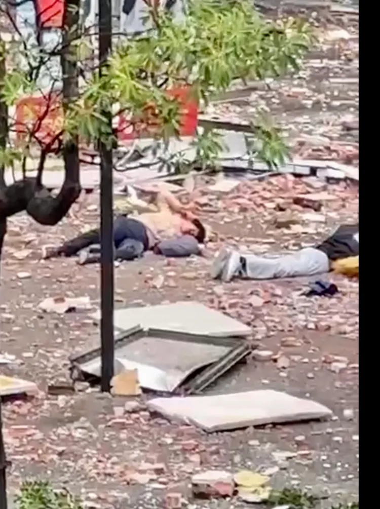 台中新光三越氣爆最新畫面。讀者提供