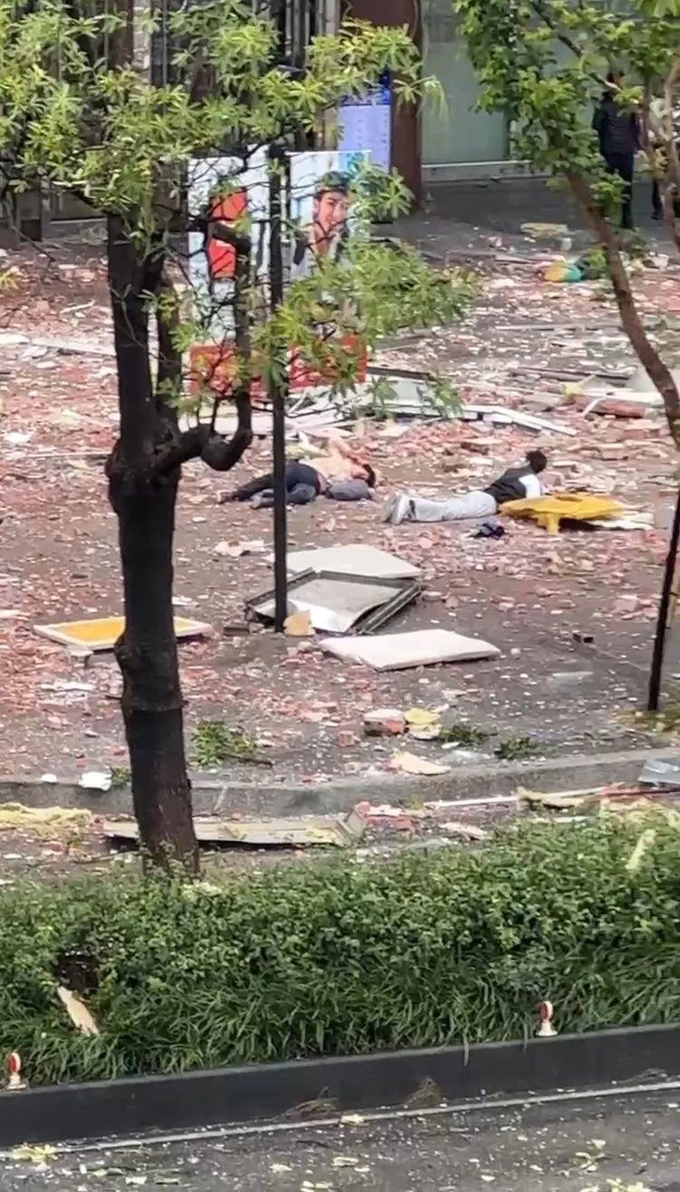 台中新光三越氣爆最新畫面。讀者提供