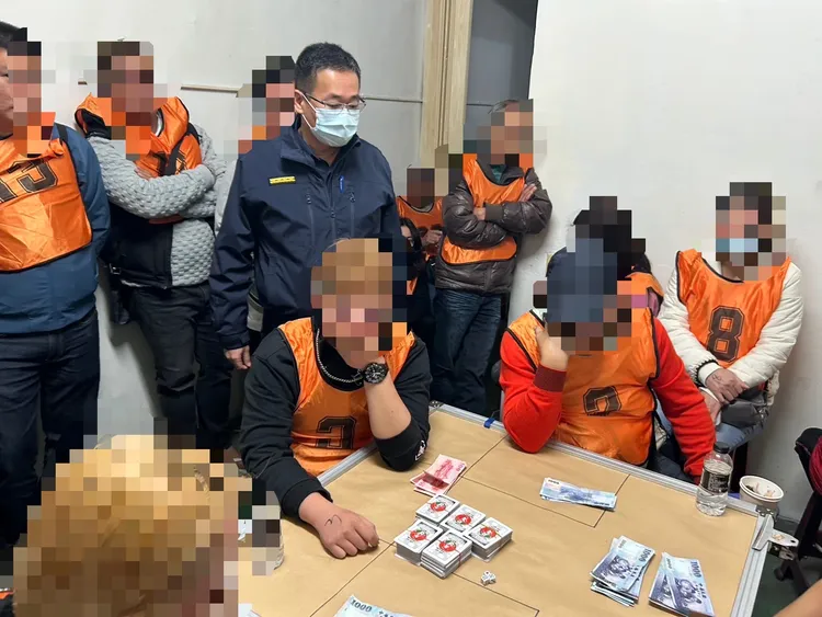 南警取締賭場。翻攝畫面