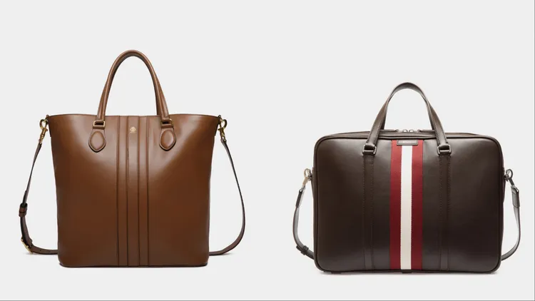 Bally BECKETT托特包（左）7萬3600元、CODE公事包（右）4萬3800元。品牌提供