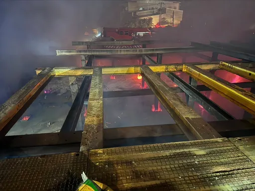 鶯歌工地火災飄惡臭 環保局示警:4地居民關門窗、戴口罩