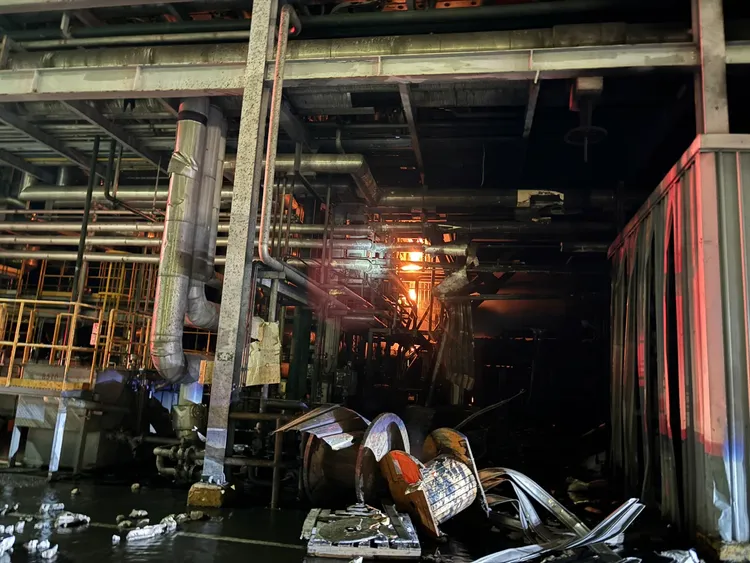 現場火勢。新竹縣消防局提供