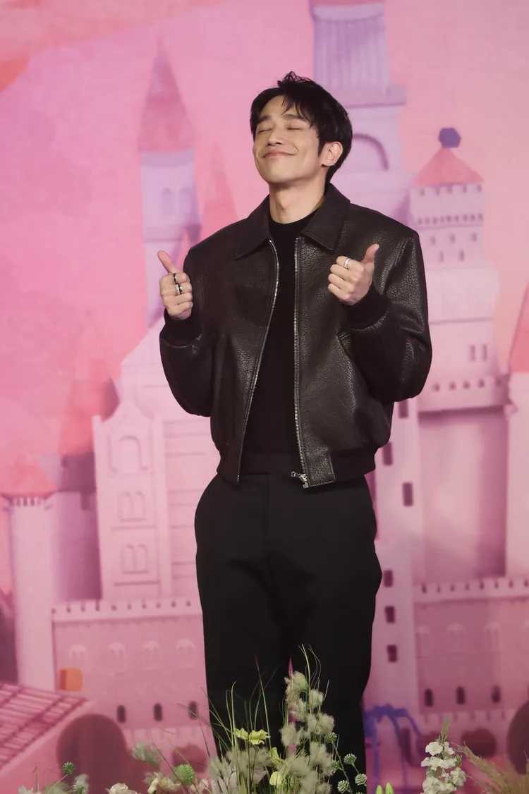 劉以豪飾演柯佳嬿老公，露出媽寶表情。彭欣偉攝影