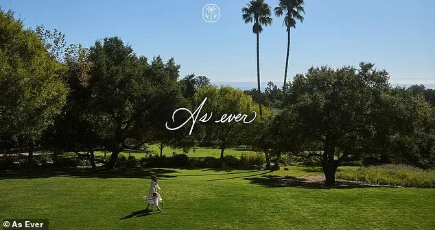 梅根在品牌形象照拉著女兒在加州陽光下奔跑。