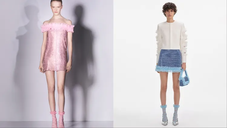 self-portraitur將擁有相同元素、色系的單品搭配成套打造出甜美風格。品牌提供