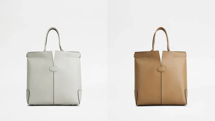 TOD'S DI Folio灰色/棕色手提斜背包，各6萬7900元。品牌提供