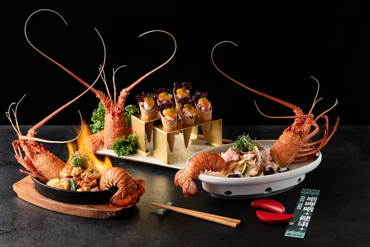 「丰禾」推出「龍來丰媽祖」豪華龍蝦菜色，可用優惠價699元加購。業者提供