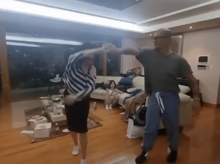 具俊曄（右）曾在漢南洞豪宅跟小姨子小S熱舞。翻攝IG