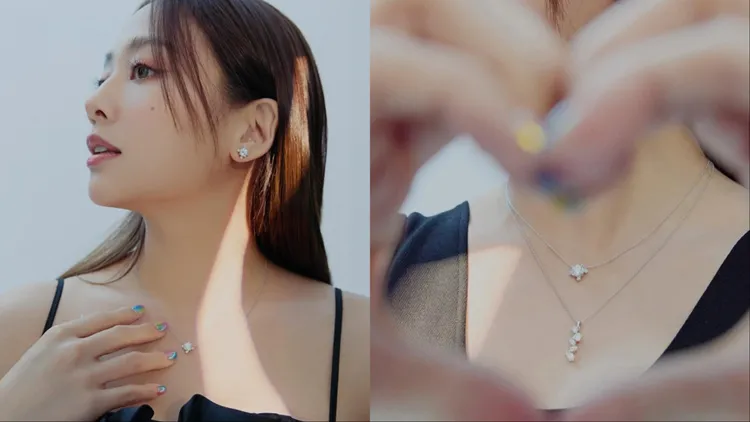 吳映潔以Swarovski Created Diamonds高級珠寶系列詮釋出現代女性自信樣貌。品牌提供