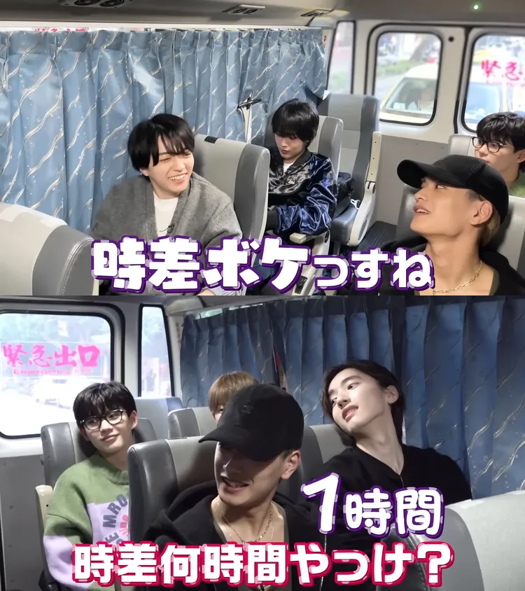 高橋恭（上圖右）平首次出國就是來台灣，開玩笑說回去要調時差。翻攝YouTube