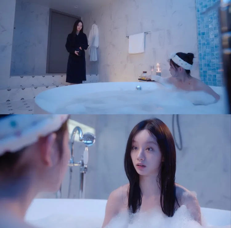 惠利在第4集闖入浴室全裸共浴，嚇壞鄭秀彬。翻攝friDay影音
