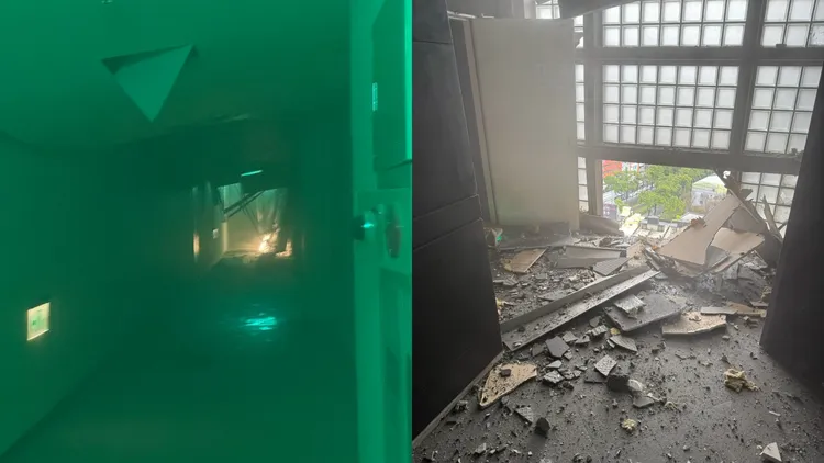 民眾逃生畫面曝光。翻攝threads@tallgirl_isme、@ashen.d0_0　