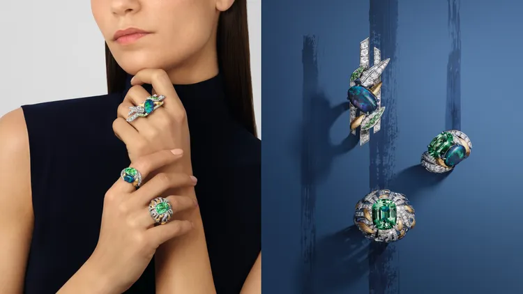 CHAUMET Bamboo 18K白金、黃金及鉑金戒指。品牌提供