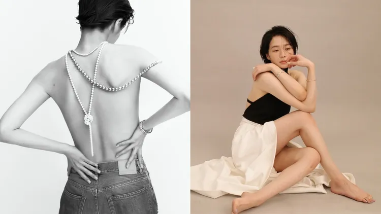 朴圭瑛直接「上空」出鏡露出大片美背。翻攝voguekorea IG