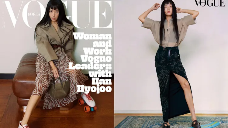 韓孝周拍攝《VOGUE》封面照。翻攝voguekorea IG