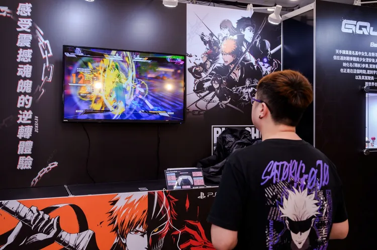 《BLEACH 魂魄覺醒》遊戲試玩區。業者提供