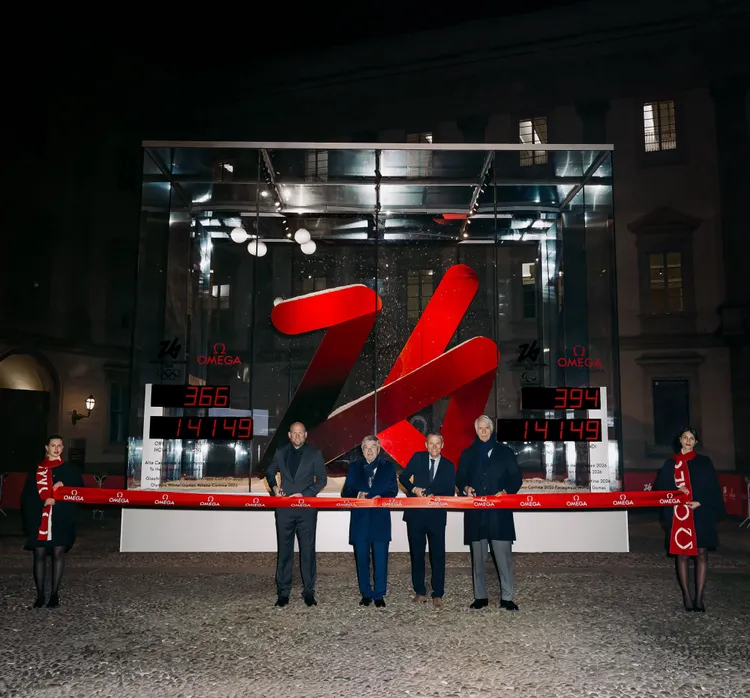 OMEGA日前為2026冬季奧運賽會倒數一年，舉辦慶祝活動。品牌提供
