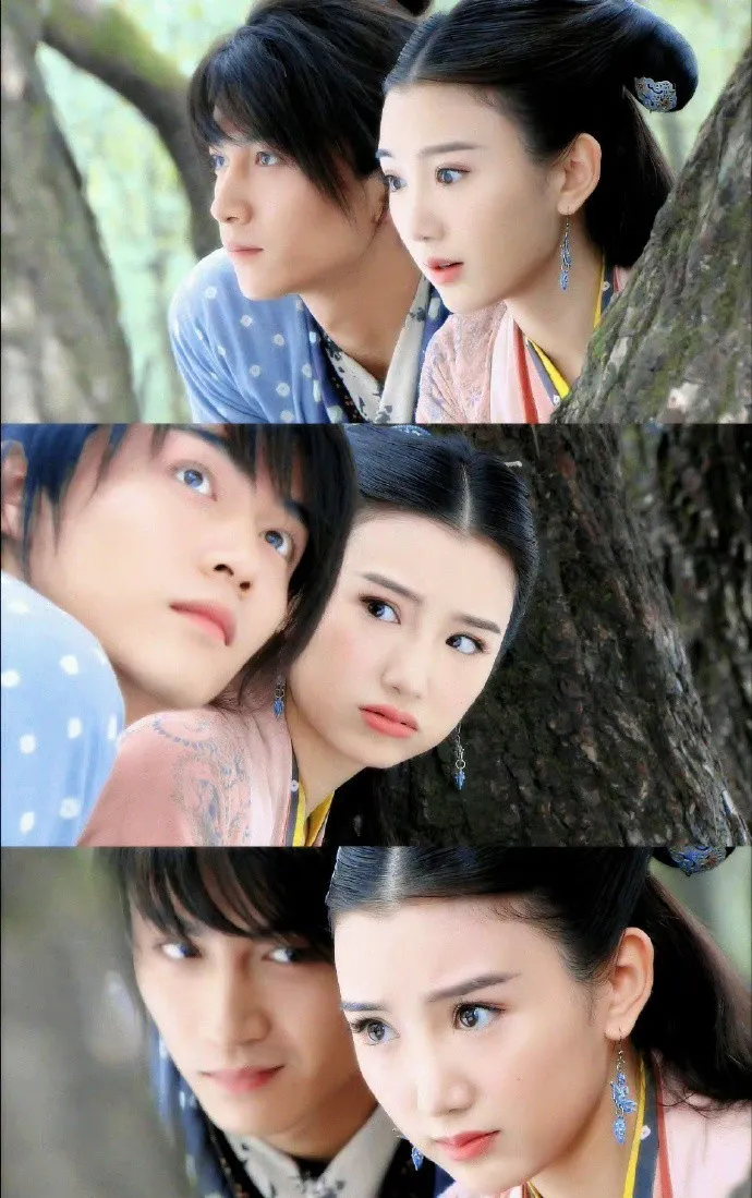 陳曉與毛曉彤在《神鵰俠侶》飾演楊過與郭芙。劇照