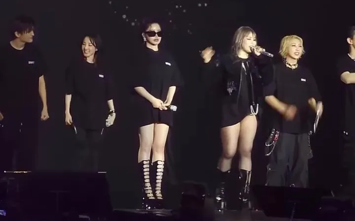 2NE1昨晚在林口體育館開唱，台下粉絲哭成一片淚海，今晚還有1場演出。翻攝Live Nation Taiwan IG