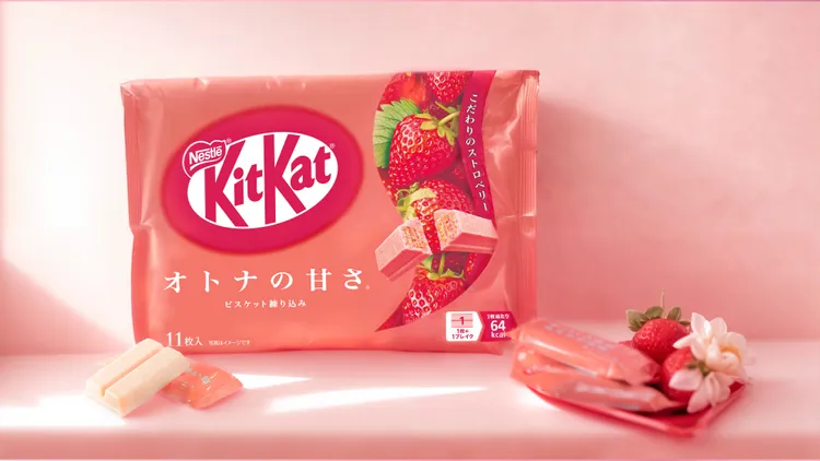 日本經典熱銷的「KitKat草莓威化」在台灣也吃得到。業者提供