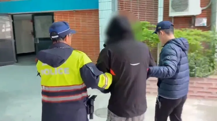 林男遭逮捕移送法辦。警方提供