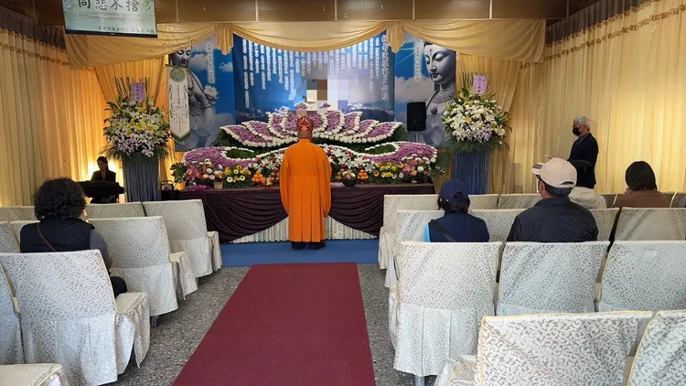 告別式有少數親戚、支持民眾前來參與。民眾提供