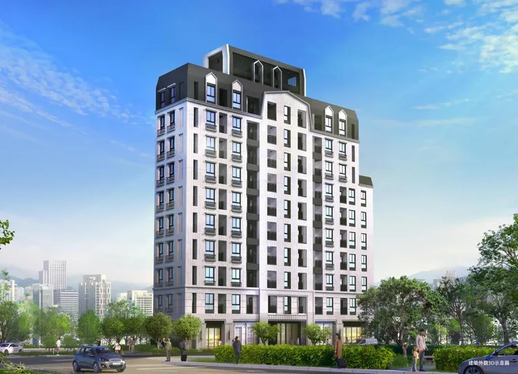 中研硯建築外觀3D示意圖