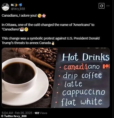 網友分享咖啡廳菜單板的「加式咖啡」品項。翻攝自網路