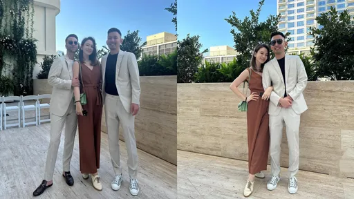 Melody盛裝出席弟弟同志婚 連身褲搭寶格麗包太俏麗