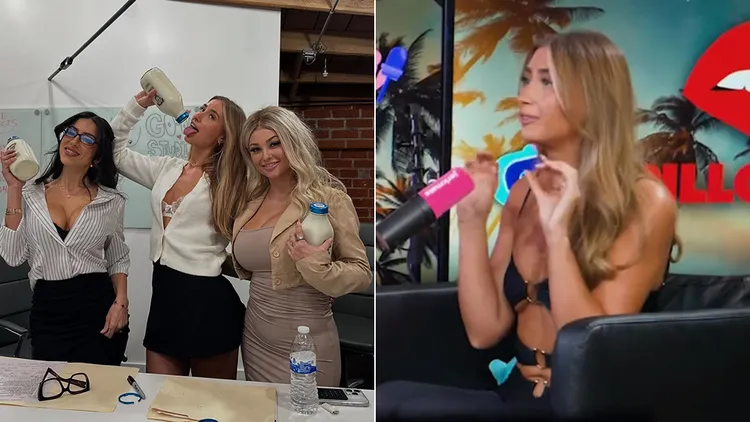 其他IG帳號在6天前（左圖）、3天前（右圖）分享莉莉出席活動和接受訪談的畫面中，完全看不出她腹部有隆起的情況。翻攝自IG