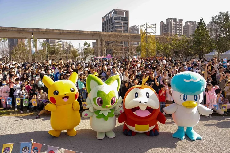 寶可夢快閃見面會現場人山人海。觀光局提供