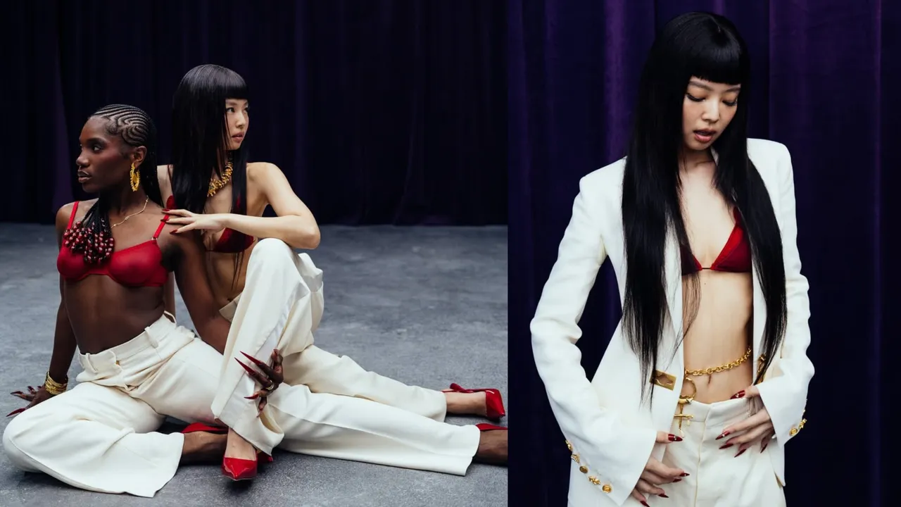 Jennie（左圖右、右圖）在新歌中與美國歌手Doechii（左圖左）合作。翻攝Jennie IG