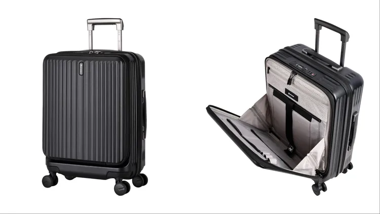 萬國通路KK70前開式商務登機箱，20吋／8380元。品牌提供