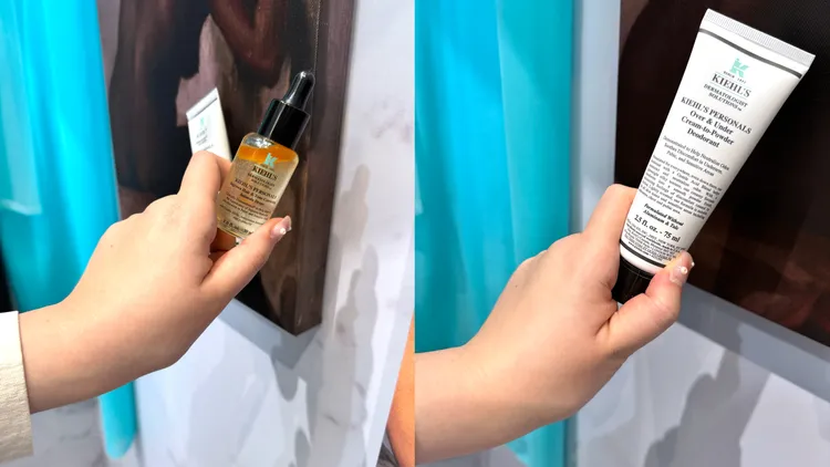 Kiehl’s首度推出私密保養單品，帶來私密理毛修護美白精華、96小時長效清爽抗異味亮白體香劑2單品，質地都相當清爽好吸收。張家玲攝