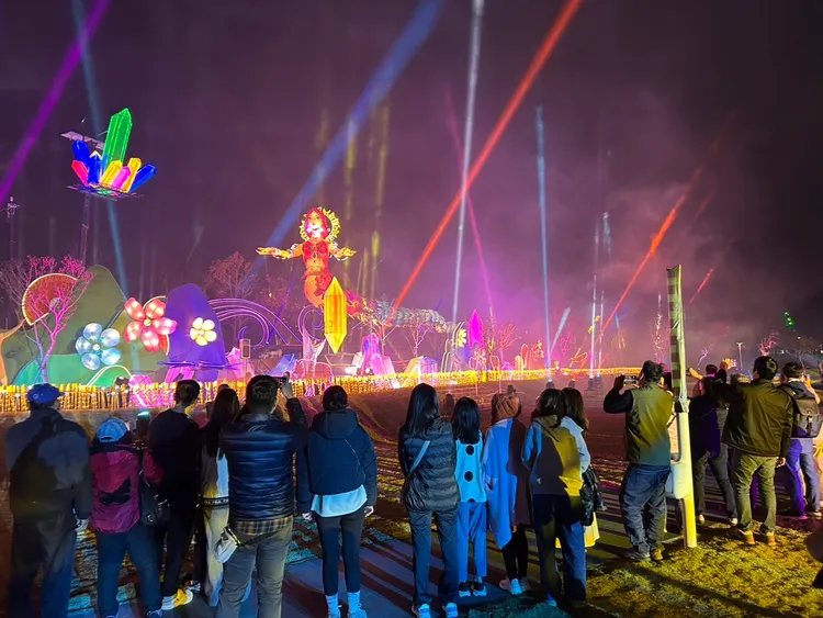 中台灣燈會主燈「女媧」未演先轟動。市府提供